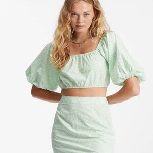 Billabong Off-Shoulder Top and Skirt Set